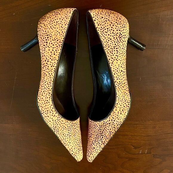 NWOT Antonio Melani Fur Animal Print Pointed Toe Heels, Size 5.5 - Picture 5 of 9